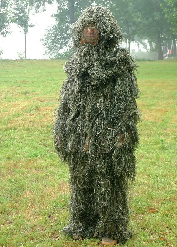 3D охотничьи военные костюмы Ghillie камуфляжная снайперская одежда для рыбалки