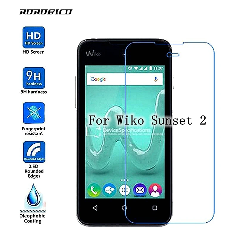 2 шт. пленка из закаленного стекла для Wiko Sunset Pulp FAB View Prime U Feel Uplse lite Jerry Kenny Goa