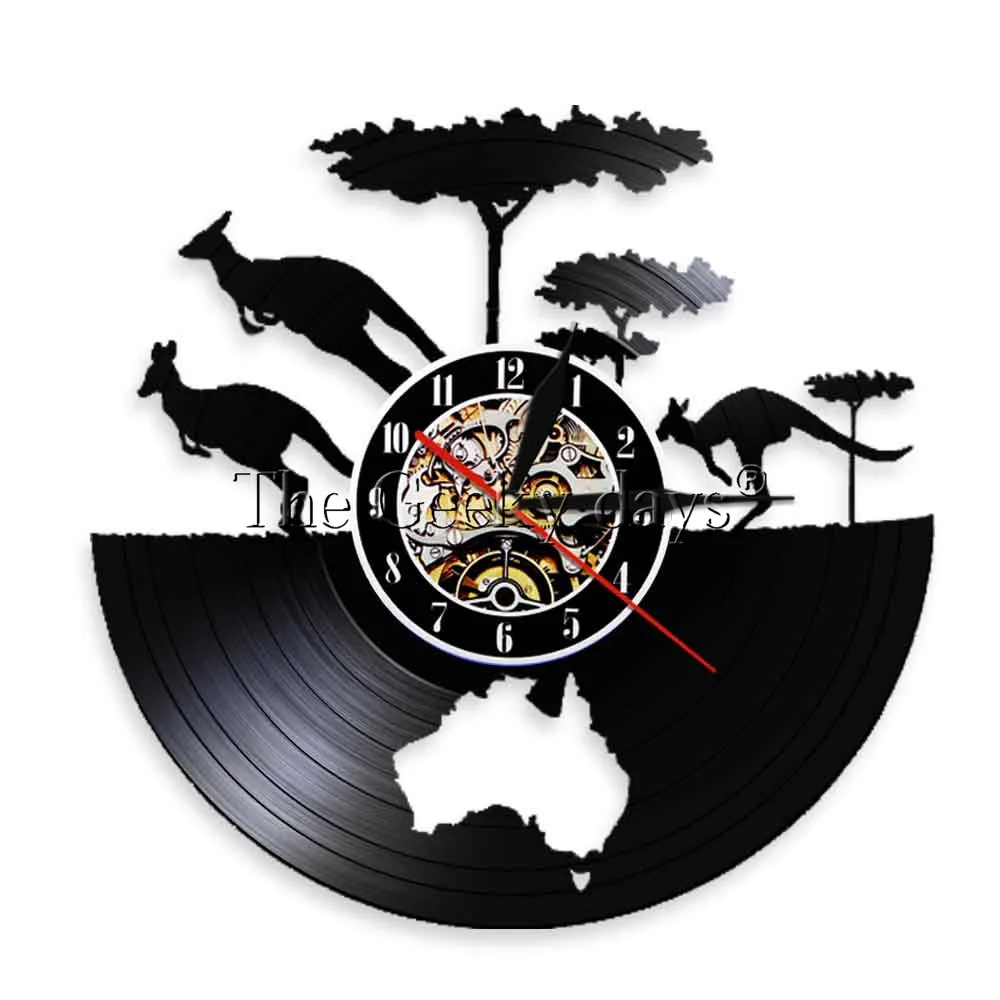1 шт. настенные часы кенгуру 12 дюймов|wall clock|record wall clockvinyl record clock |
