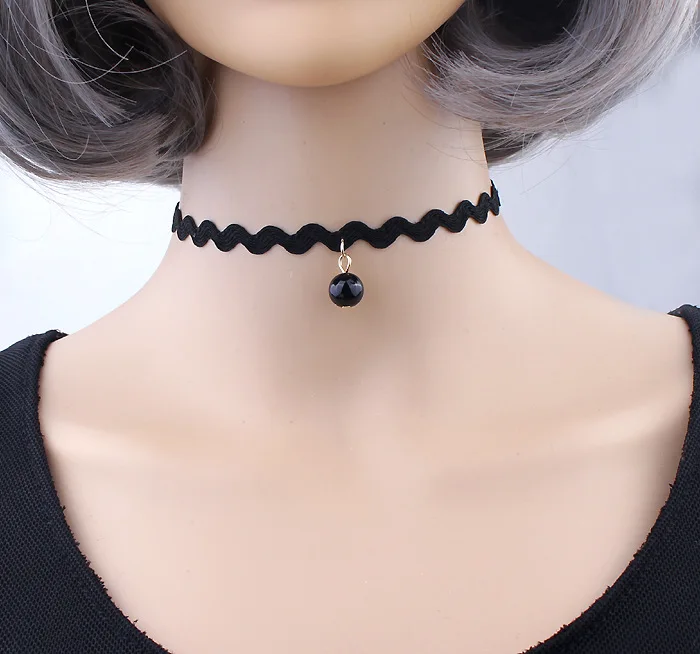 Винтажный кружевной Чокер ожерелье в стиле ретро готические подвески ожерелья