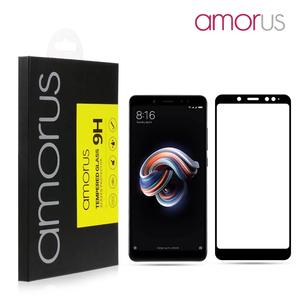 AMORUS для Xiaomi Redmi Note 5 Pro Закаленное стекло протектор Полный Клей полная пленка