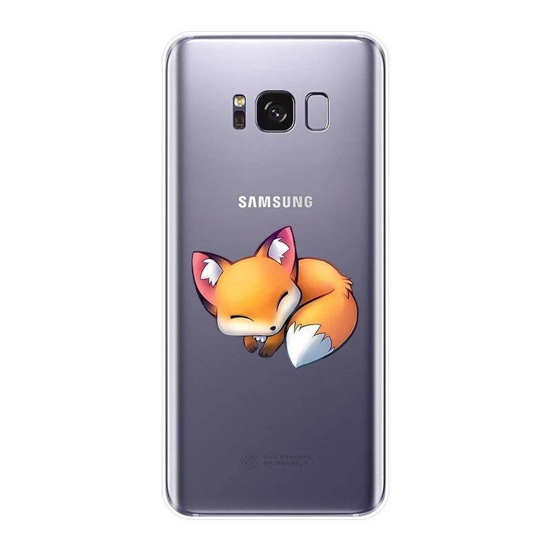 Мягкий чехол для телефона для samsung Galaxy Note 4 5 8 9 Kawaii Фокс Силиконовая задняя крышка для samsung Galaxy S8 S9 плюс S5 S6 S7 край чехол