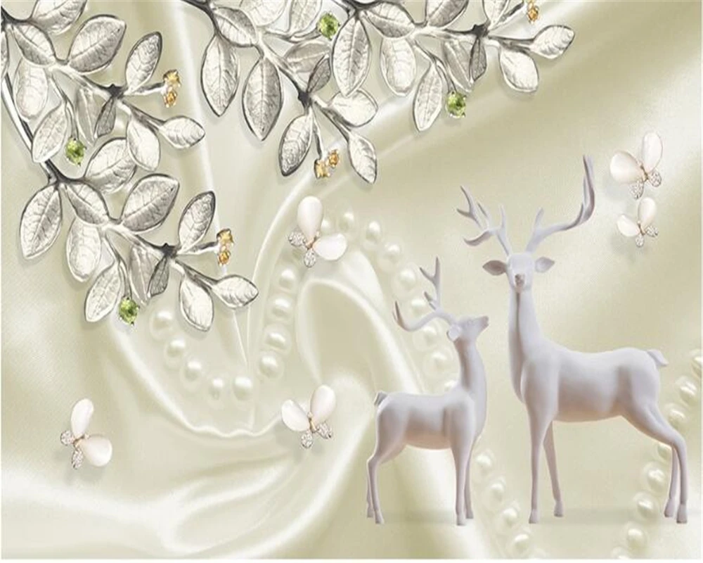 Beibehang пользовательские обои элегантный металлический лист ювелирные изделия с