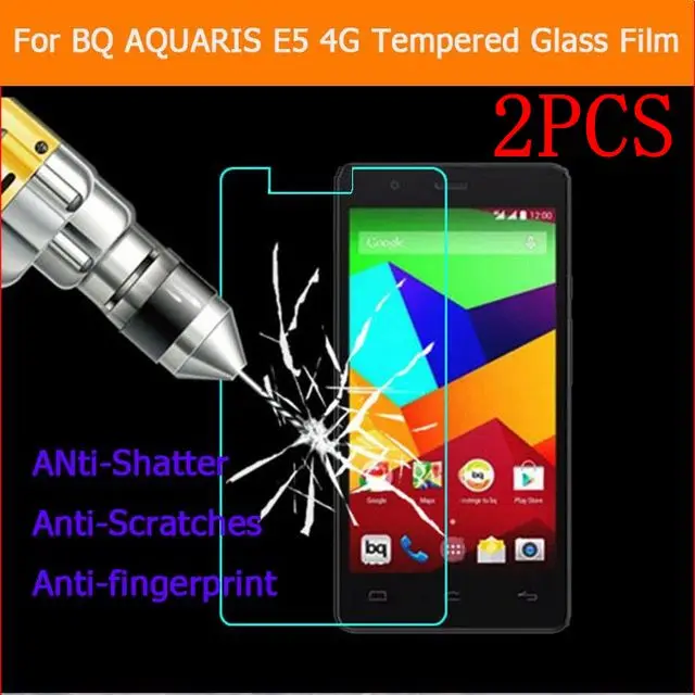 2 шт закаленное стекло для BQ Aquaris E5 4G Защитная пленка СТЕКЛО|Защитные стёкла и