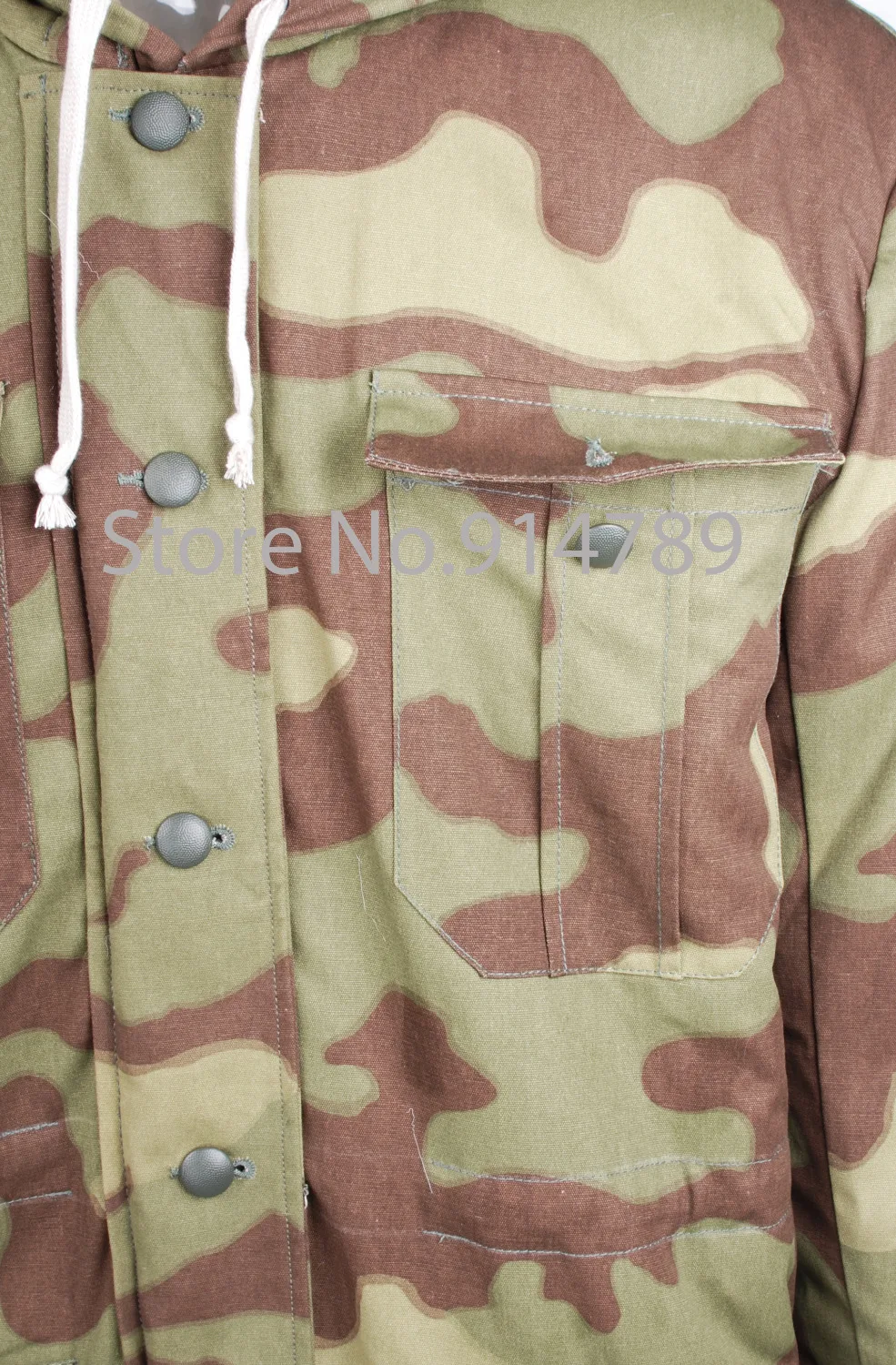 Немецкая итальянская камуфляжная Зимняя парка с меховой подкладкой WW2 3677|parka