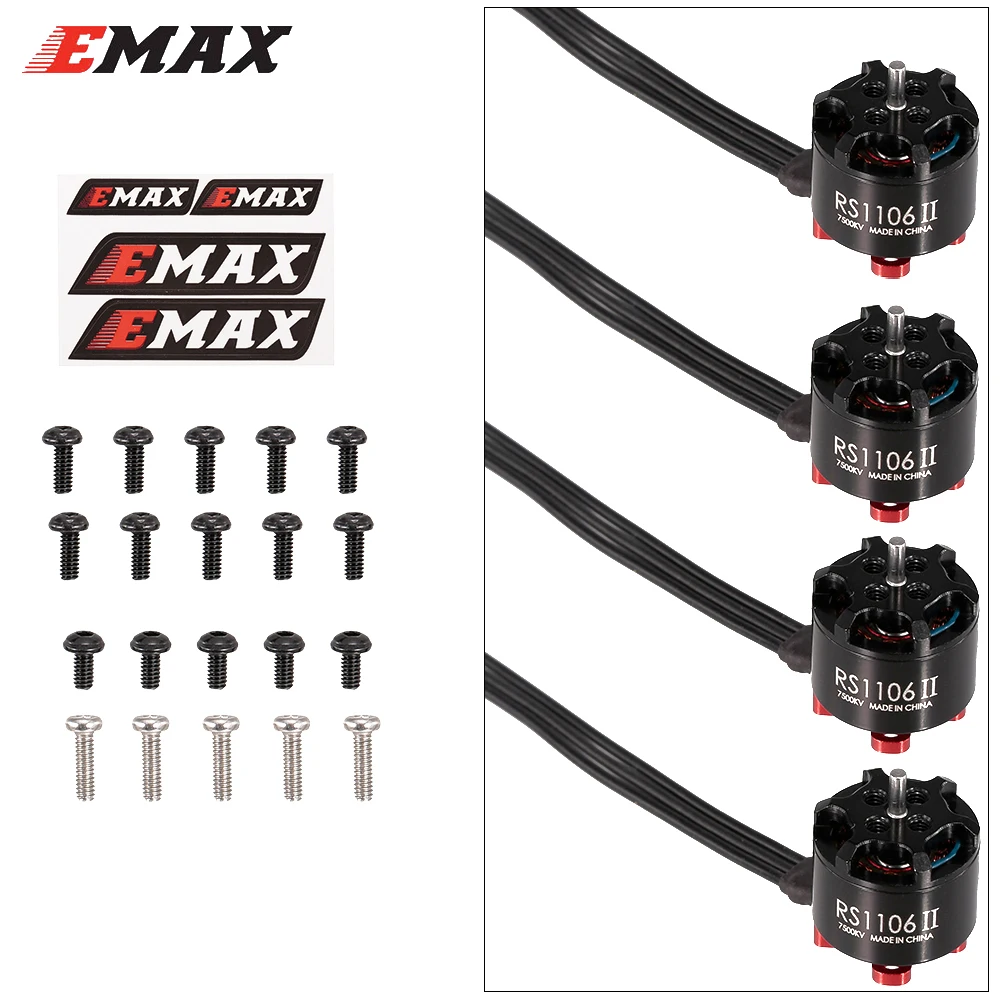 RC Motor EMAX RS1106 4500KV/6000KV/7500KV миниатюрный бесщёточный электродвигатель для FPV Racing MINI