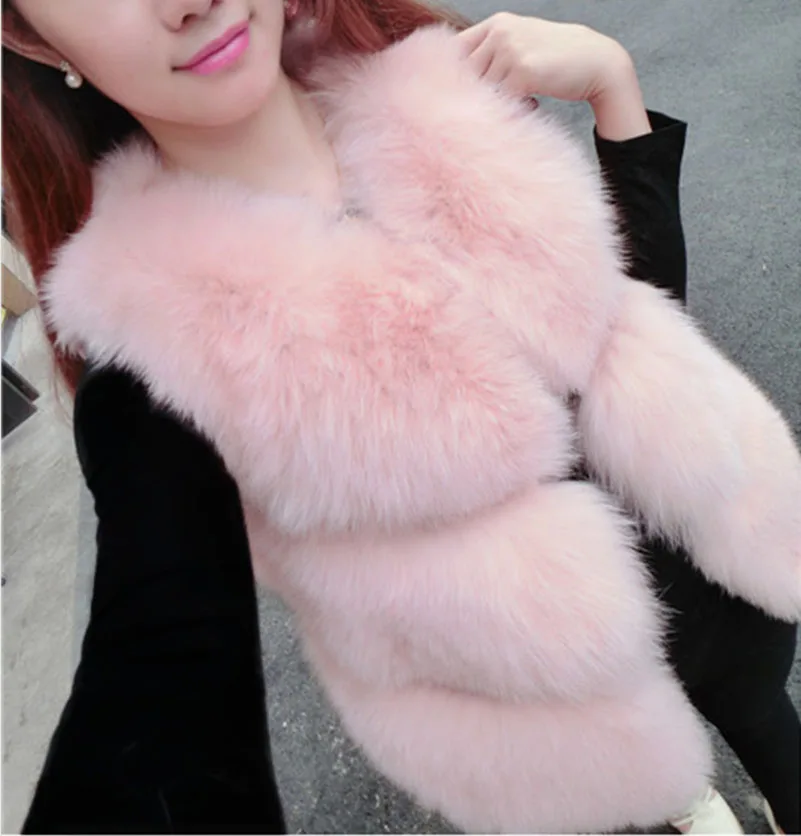 Модная женская разноцветная жилетка из искусственного меха с высокой имитацией