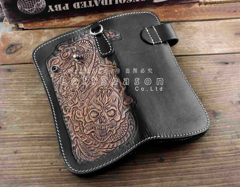 Кошелек ручной работы из кожзаменителя с длинной цепочкой | Багаж и сумки