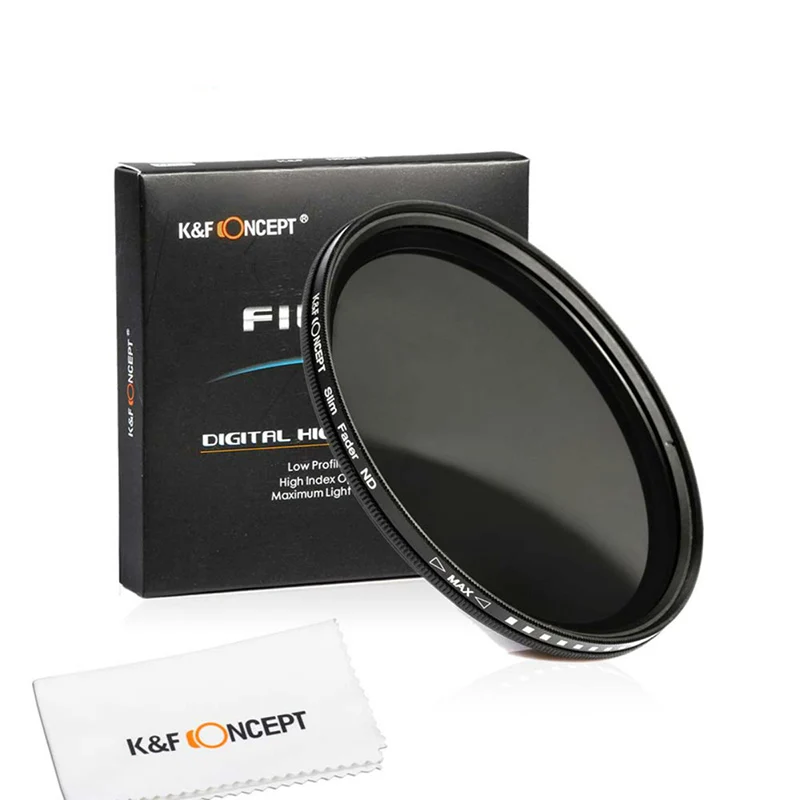 Фильтр для объектива K &amp F Concept Slim Fader регулируемый фильтр Nd2-Nd400 фильтры камеры с