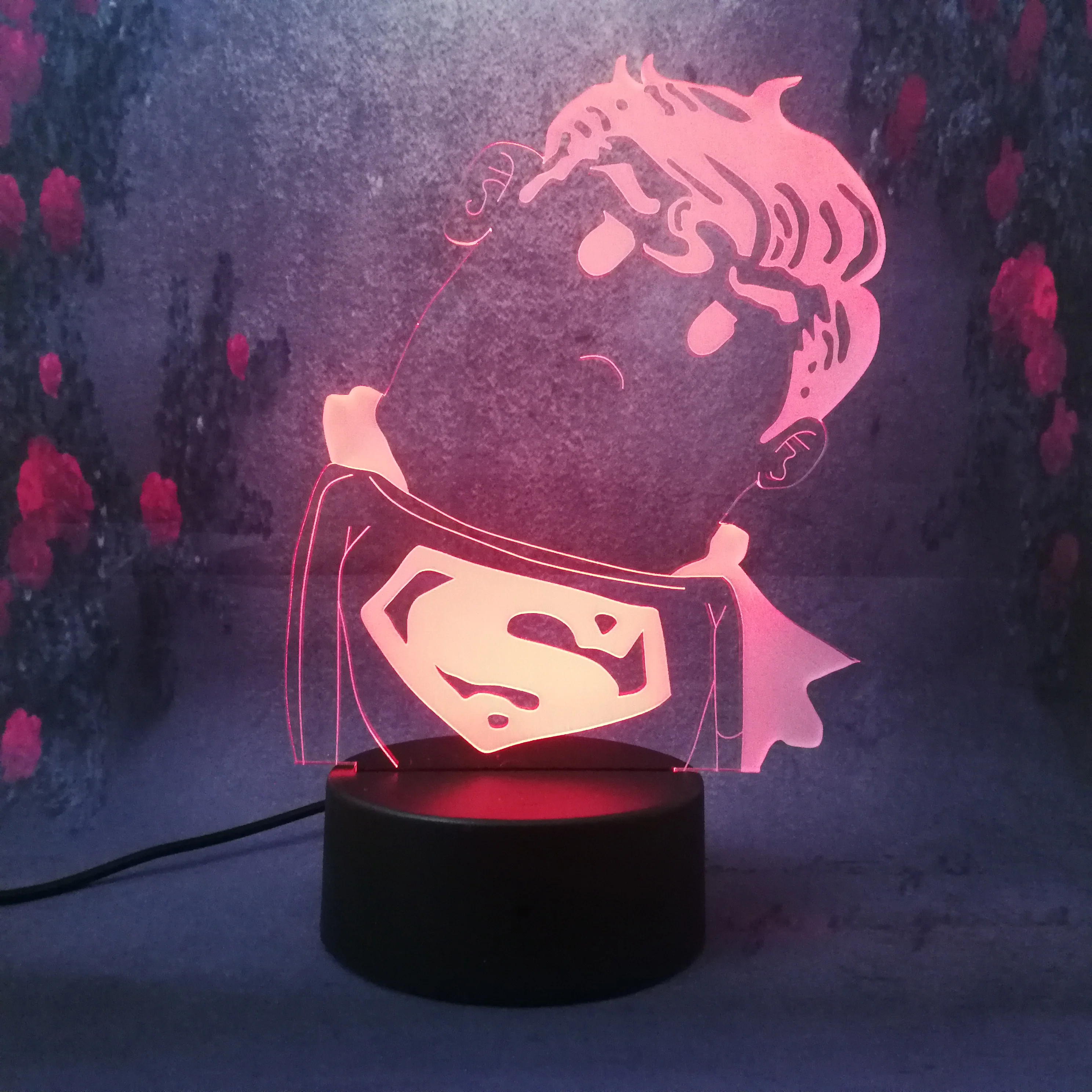 Новинка 3D USB Сенсорная лампа Мстители милый капитан 7 видов цветов Изменение