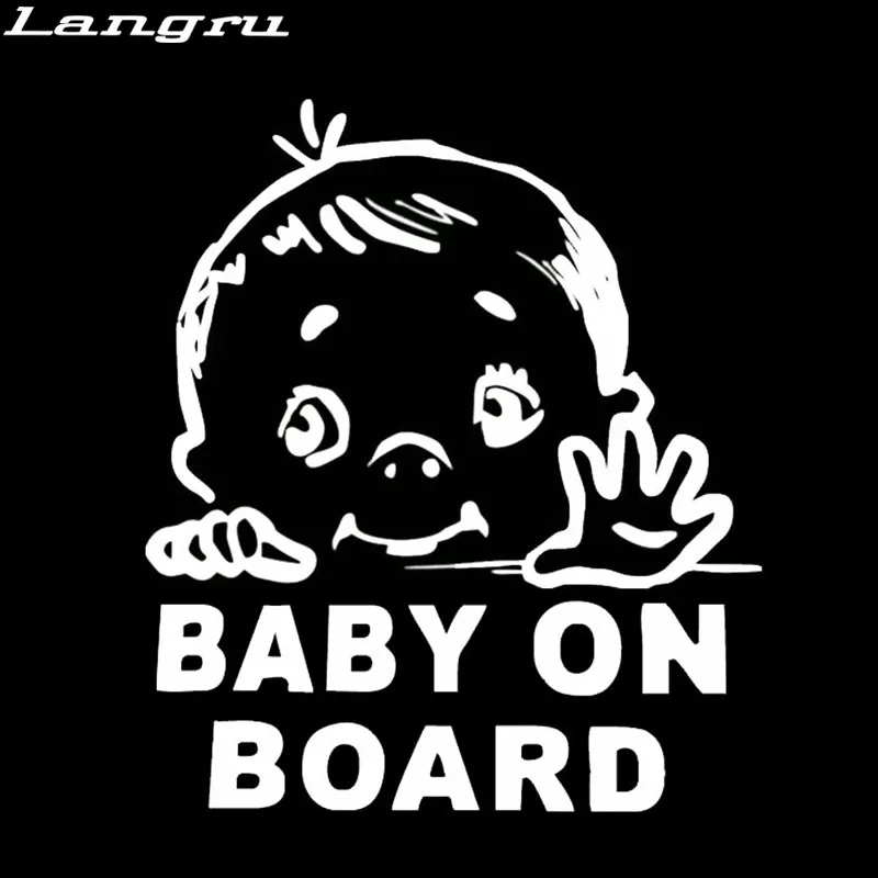 Langru новый дизайн милый ребенок на борту знак безопасности наклейки для