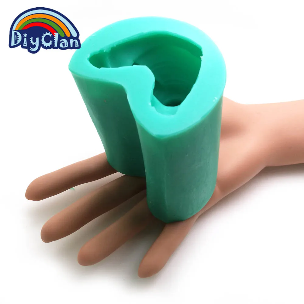 Большой размер 3D Кролик Happy Пасхальная силиконовая форма для инструменты