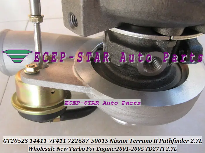 GT2052S 722687-0001 722687-5001S 722687 14411-7F411 144117F411 турбо для Nissan Terrano II Pathfinder 2001-05 TD27TI 2.7L 118HP |