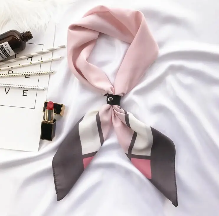 Стильный милый маленький шарф женский кожаный пряжки|scarf female|scarf scarvescute scarf |