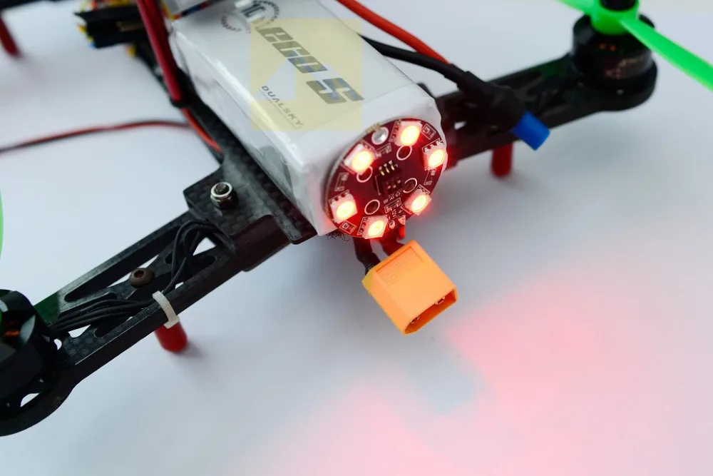Matek RGB5050 7 цветов переключатель 5 В X6 12V 3S X8 16V круглая Светодиодная светильник вая