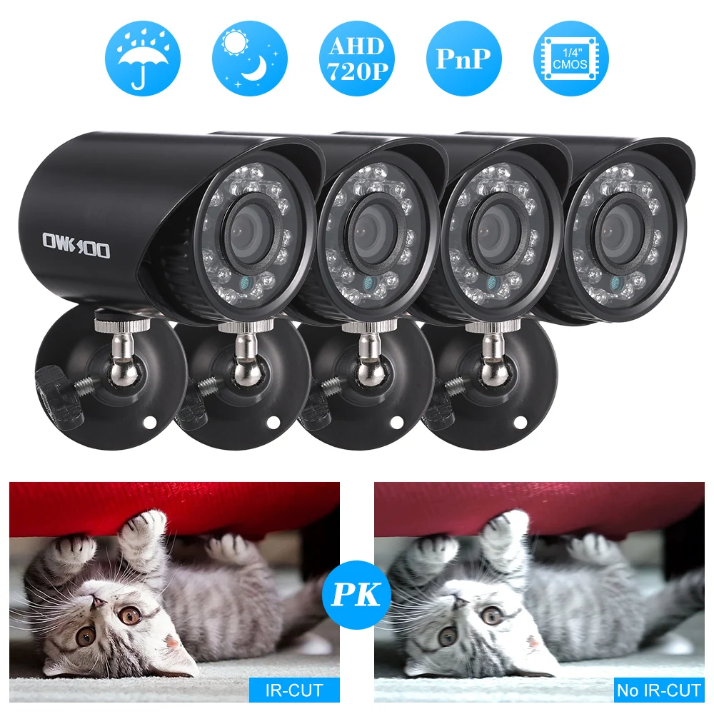 OWSOO 720P IR CUT Открытый 4 шт головной производитель и производство по Камера IP