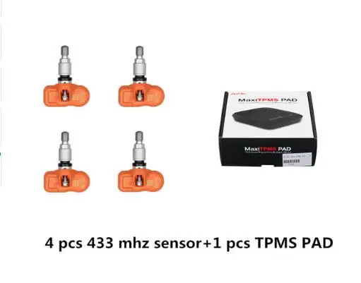 4pc 433 1pc PAD Система контроля давления в шинах Autel TPMS MX сенсор 2 в 1 315 МГц 433 МГц Зажим-в OE уровень Prog MaxiTPMS PAD TPMS сенсор - Название цвета: 4pc 433 1pc PAD