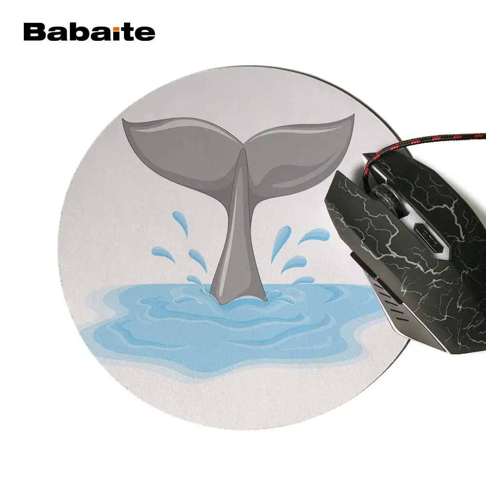 Коврик для мыши Babaite с рисунком Кита Настольный коврик компьютерная анимация