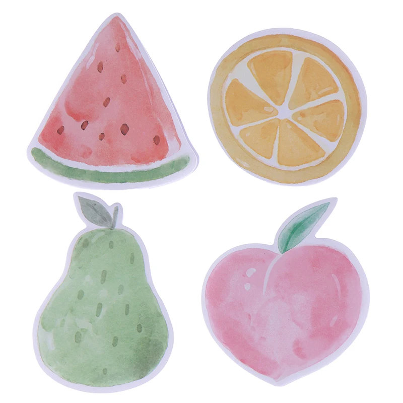 Fresh Lemon Pear Peach Watermelon Memo Pads 30 pages/pack Sticky Notes Planner Writing Sticker Student Stationery Notepad | Канцтовары