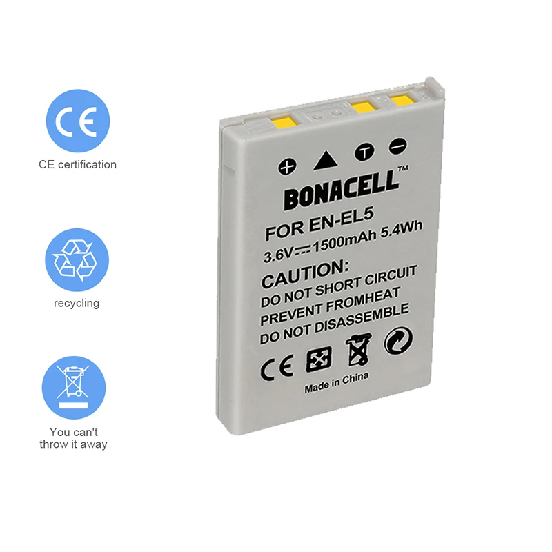 Bonacell 1.5Ah для Nikon EN-EL5 EN EL5 запасная батарея LCD зарядное устройство Coolpix P500 P510 P520 P530 P4
