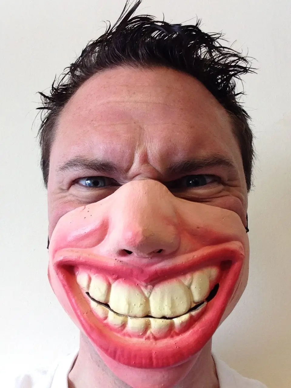 Funny Half Face Big Teeth Smile Grin Mask Masks Adult Child's Fancy Stag Party | Дом и сад