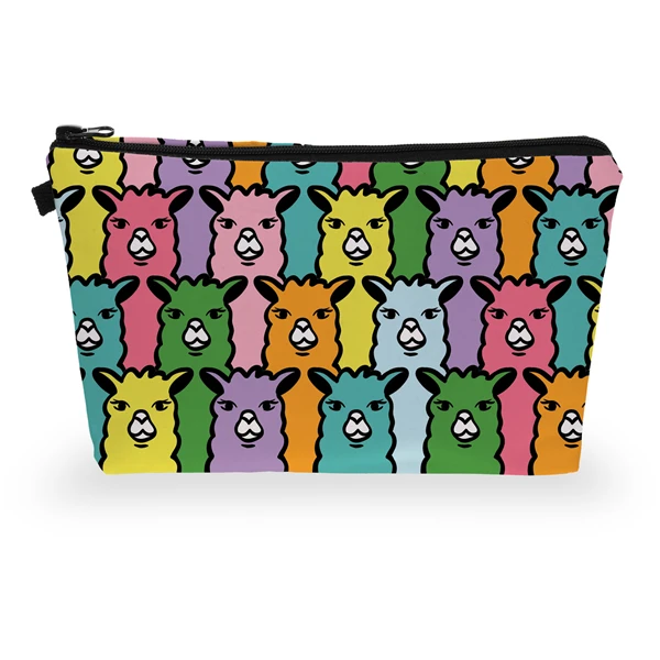 pattern 2 PURDORED 1 шт. мультяшная косметичка Альпака Милая женская косметичка для макияжа сумка-Органайзер для путешествий несессер косметичка несессер Прямая поставка - Цвет: pattern 2