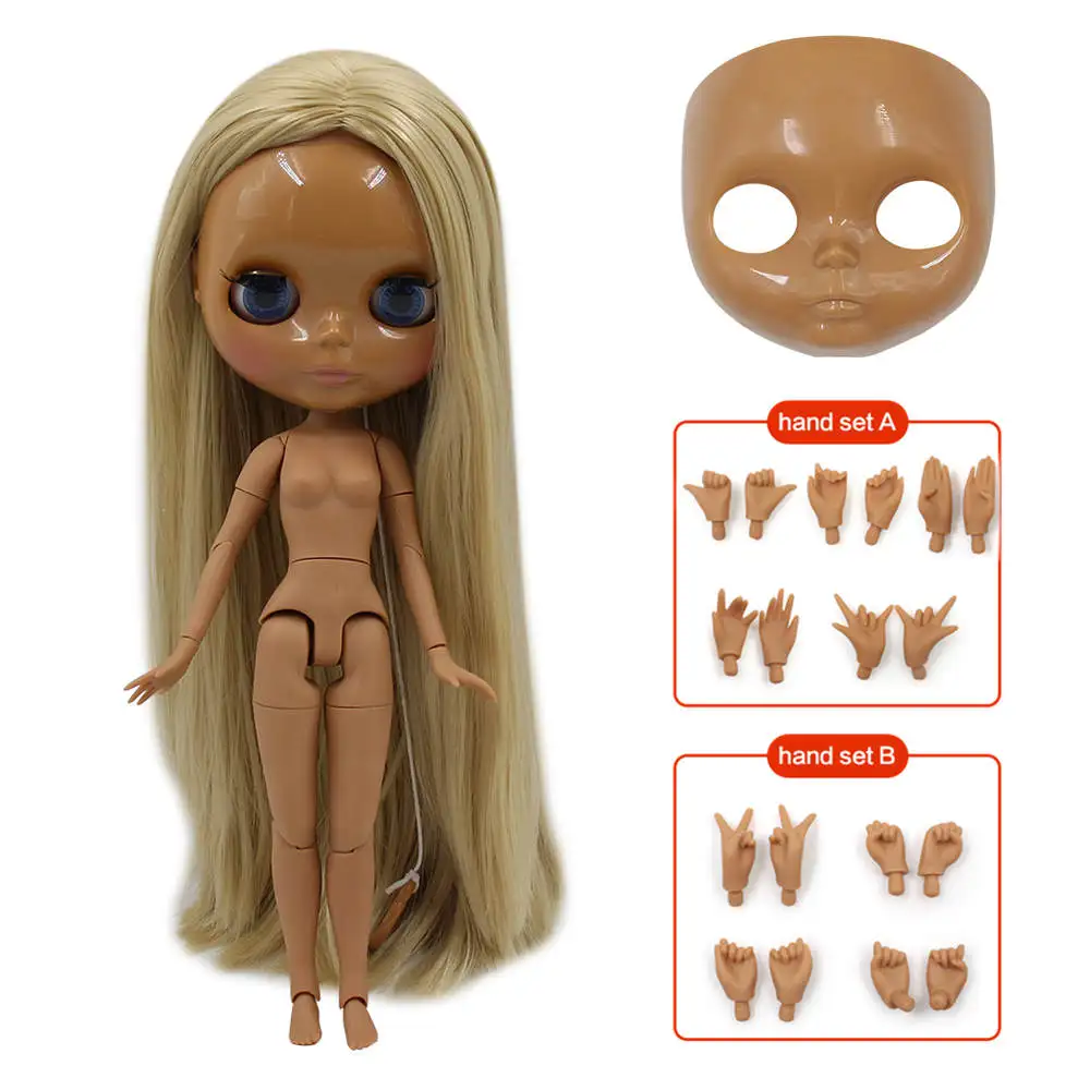 Joint body doll Blyth кукла ледяная фабрика шарнирное тело DIY обнаженные игрушки BJD модные куклы девочка подарок Специальное предложение Горячая Распродажа с лицом оболочки ручной набор A& B - Цвет: Joint body doll