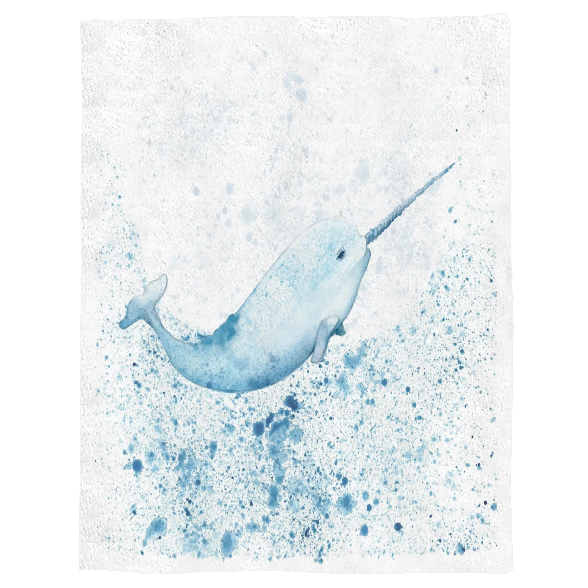 

BIGHOUSES Magical Narwhal Throw Blanket Warm Microfiber Blanket Flannel Blanket Bedroom Decor Blankets For Beds