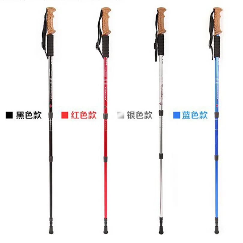 Телескопическая Пеший Туризм палка треккинг полюса 3 х секций сплав 7075 ультра