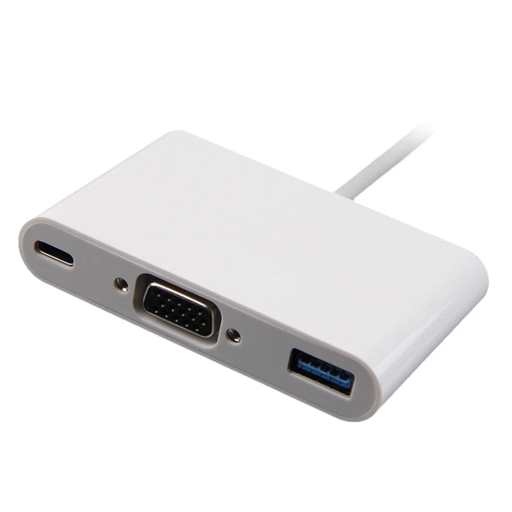 Type C USB 3.1 Hub USB-C to 3.0/ VGA/ Female Charger Adapter Cable | Электроника