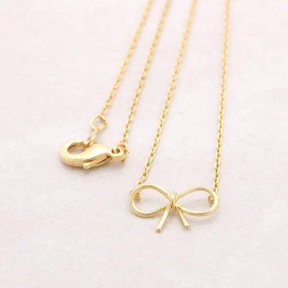 Ожерелье с подвеской бантом чокер ручной работы для подружки невесты свадебные