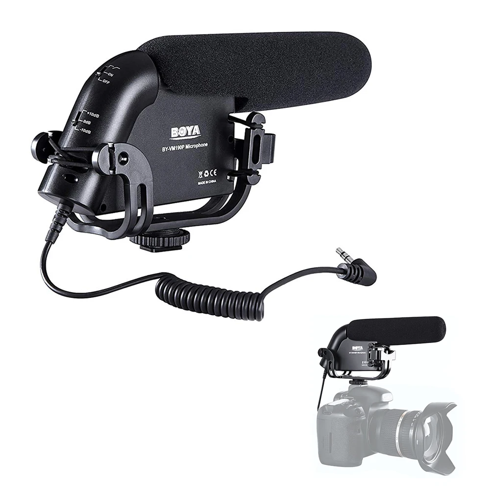 BY VM190P стерео пистолет тип микрофон лобовое стекло для фотостудии Аксессуары DSLR