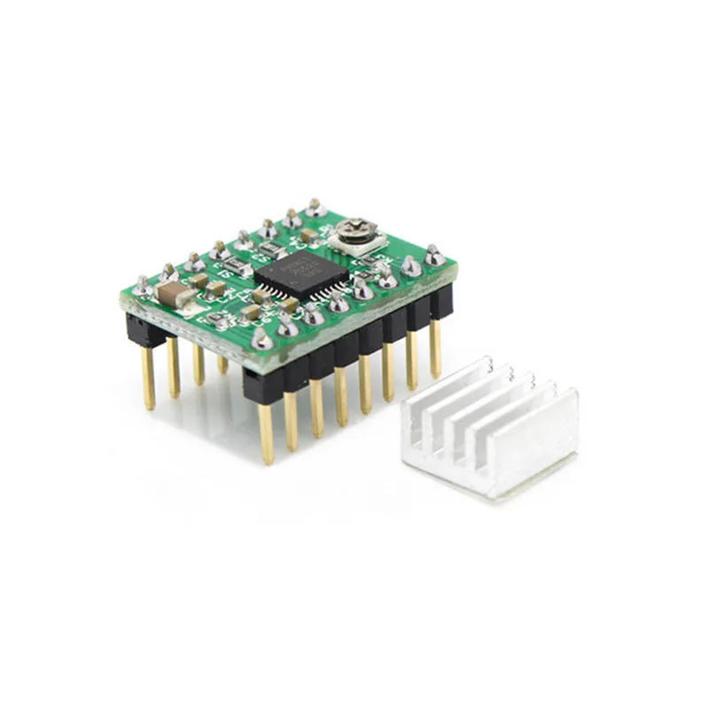 10 шт./лот модуль шагового двигателя и радиатор для привода a4988 arduino|motor drive module|stepping