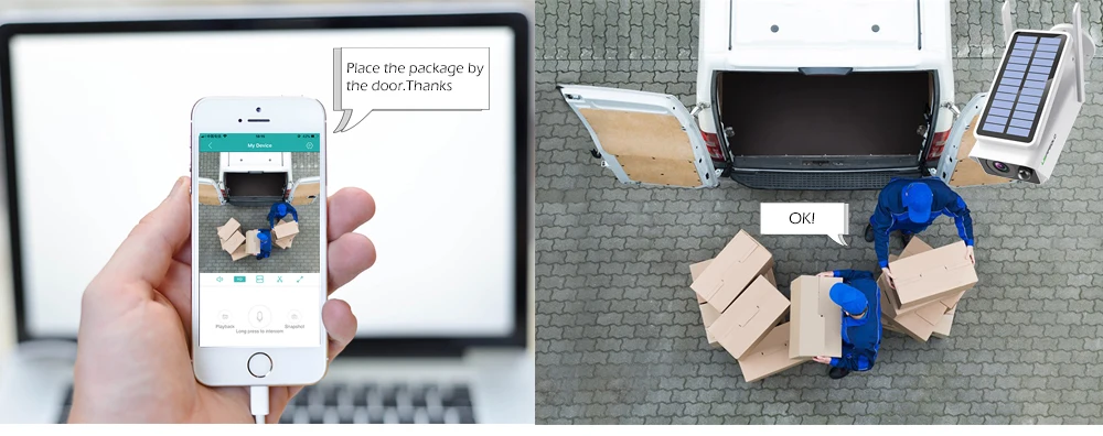 USAFEQLO камера видеонаблюдения с широким обзором солнечная панель перезаряжаемая