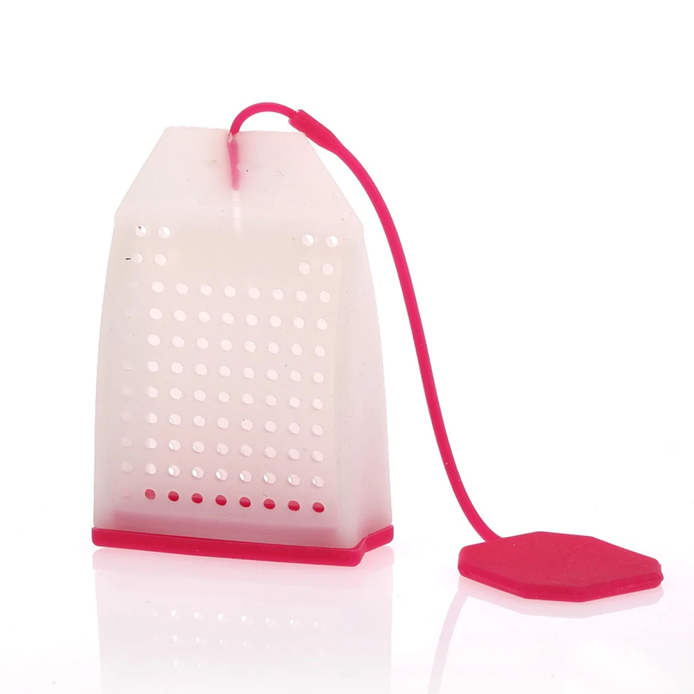 Горячая продажа 1 шт мешок стиль силиконовый ситечко для чая ПЕРФОРИРОВАННОЕ