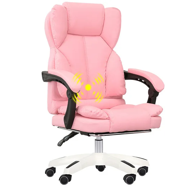 pink no footrest YUEWO высокое качество офисное кресло для босса эргономичное компьютерное игровое кресло интернет сиденье для кафе домашнее кресло - Цвет: pink no footrest