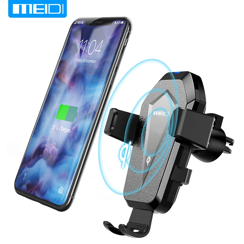 Держатель для телефона MEIDI QC 3 0 автомобильный держатель с беспроводной зарядкой