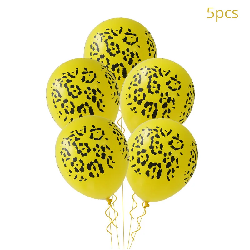 5pcs latex balloon WEIGAO джунгли вечерние с днем рождения баннер гирлянда животное Количество Воздушные шары в форме цифр первый ребенок мальчик День рождения украшения Дети - Цвет: 5pcs latex balloon