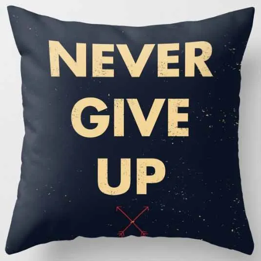 Горячая Распродажа выйти сбоку never give up быть счастливым Письмо Женщины Мужчины наволочка мальчики девочки плач наволочка размер 45*45 см