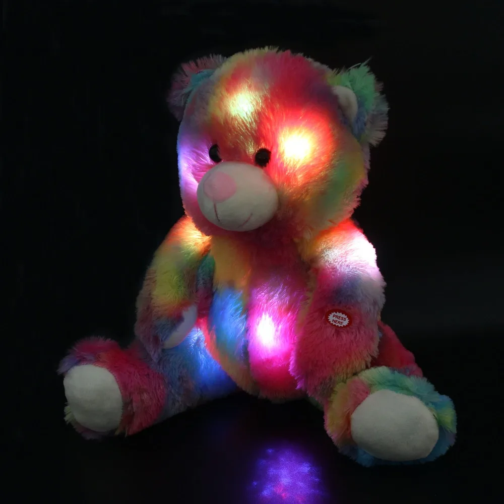 Прямая поставка 30 см светящийся плюшевый мишка креативный Индуктивный