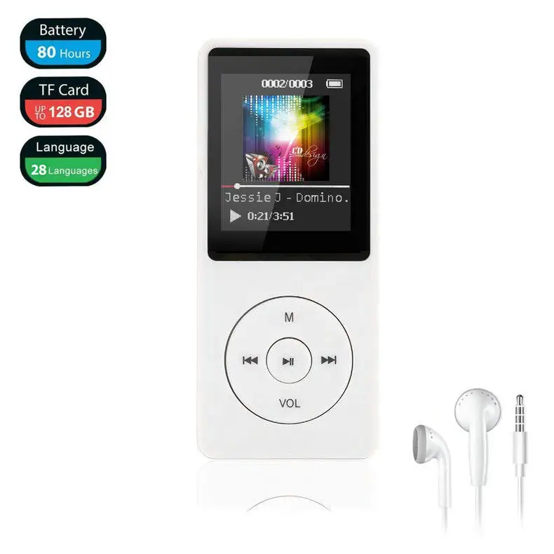 Ультратонкий MP3 16 Гб со встроенным динамиком x02 МП 3 игрока с радио Hi-Fi динамик