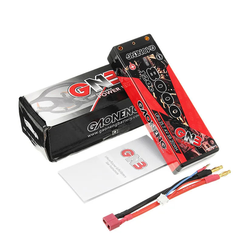 Аккумуляторная Lipo батарея Gaoneng 7 4 В 8000 мАч 2S2P 120C 59 2wh для 1/10 RC автомобиля|lipo battery|battery
