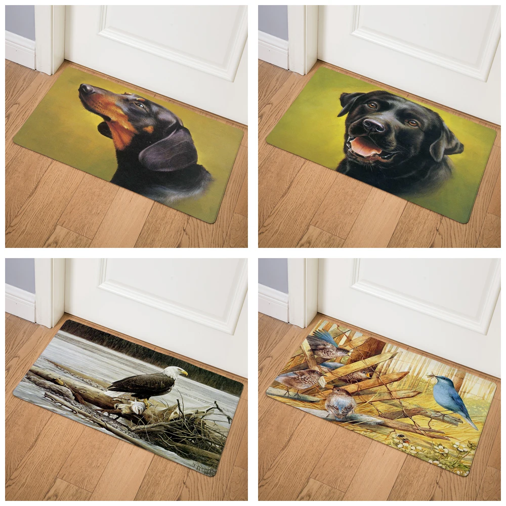 Pet Dog ПВХ кожаные коврики 46*76 см водонепроницаемые кухонные Нескользящие