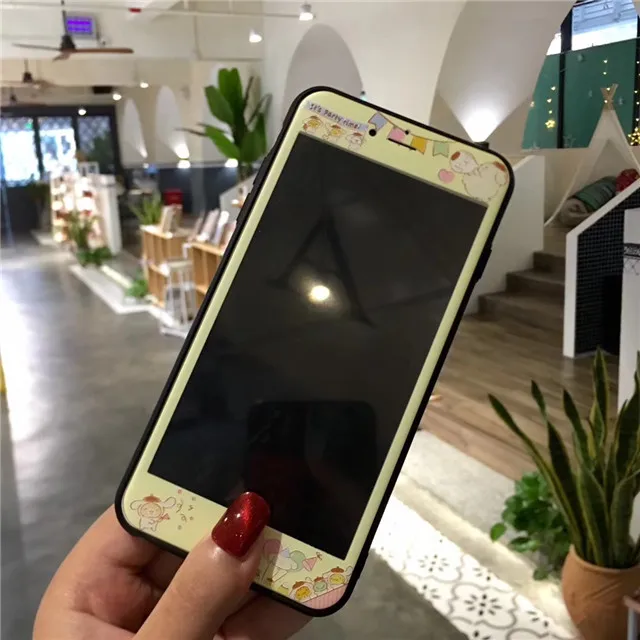 Розовая пантера цельный протектор экрана для iphone 6 6s 7 8 Plus закаленное стекло 3D 9H - Цвет: 102