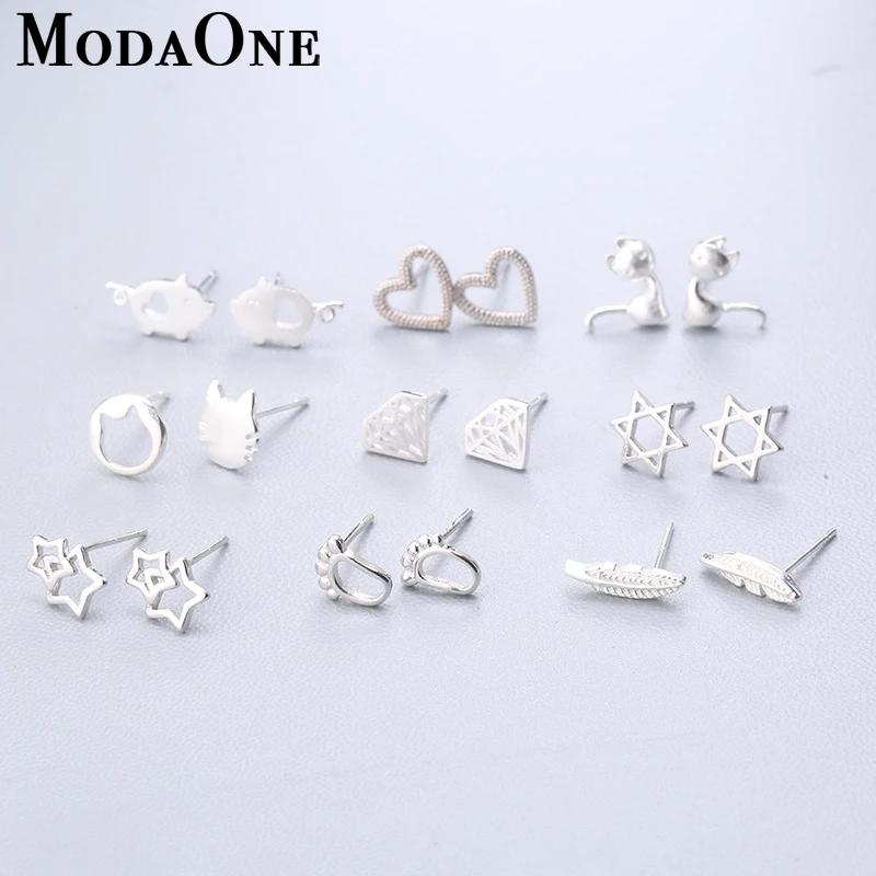 ModaOne Настоящее серебро 925 пробы ювелирные изделия для женщин милые серьги