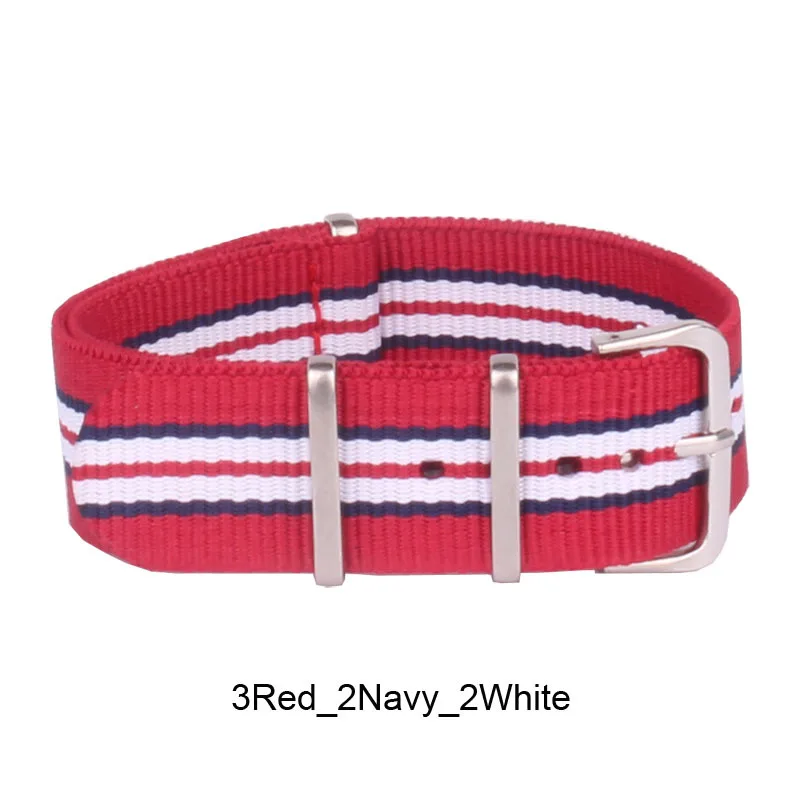 

Wholesale bracelet for military Watch 20 mm Multi Color Red navy Army nato fabric Nylon watchbands Strap Bands Buckle belt 20mm