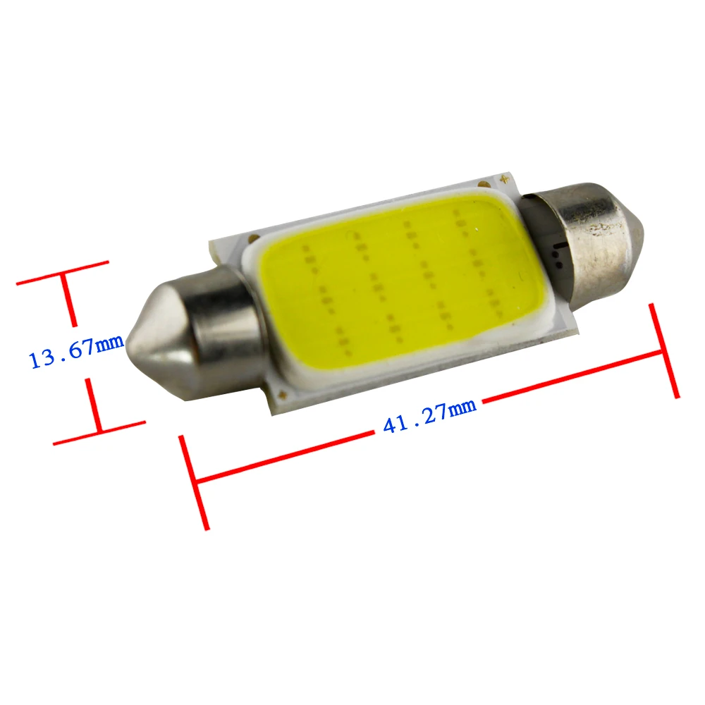 4pieces White 41mm COB 12LED Bulbs Car Interior Dome Map Lights Door Light Reading License Plate 12V | Автомобили и мотоциклы