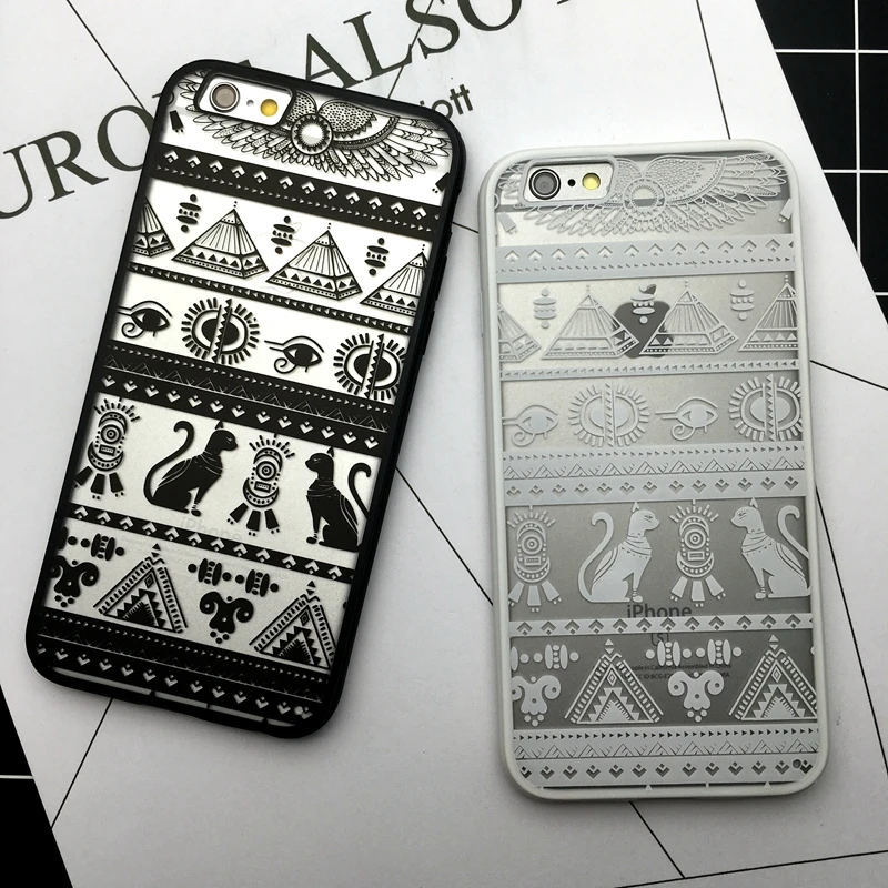 Kerzzil Phone Case For iPhone 7 6 6s 8 X Plus 5 5s SE Mandala Lotus Vintage Flowers Cases Fashion Full Protection Back Cover |