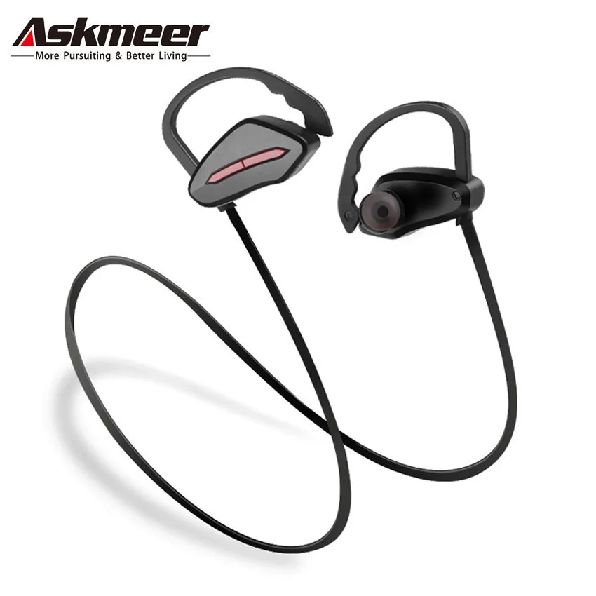 Беспроводные Bluetooth наушники Askmeer спортивные для бега с микрофоном iPhone Xiaomi Huawei