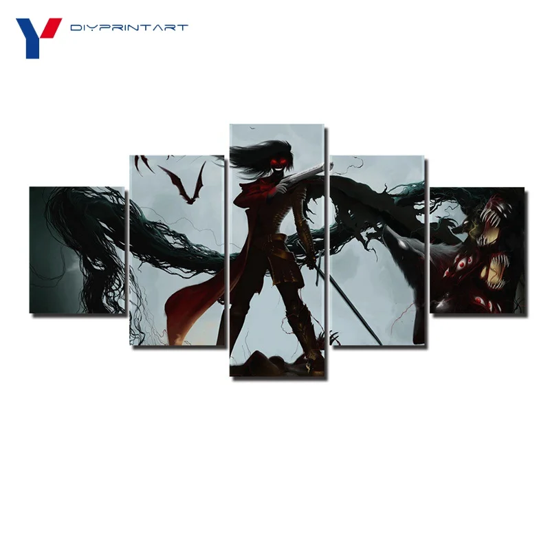 Hellsing вампир Alucard 5 шт./компл. Современные художественные картины для украшения